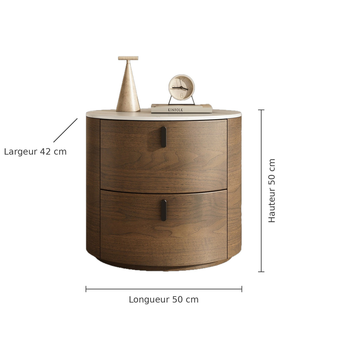 Dimensions de la table de chevet ronde