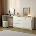 Coiffeuse laquée AUBRYNE crème, ambiance chambre
