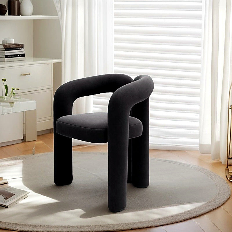 Fauteuil sculptural en bouclette