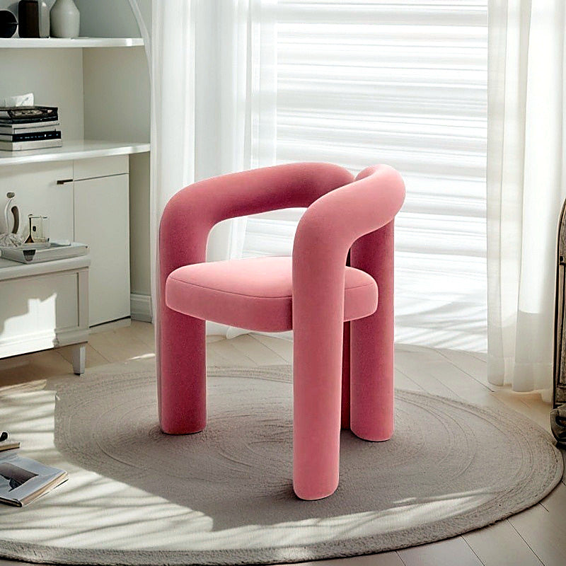 Fauteuil sculptural en bouclette
