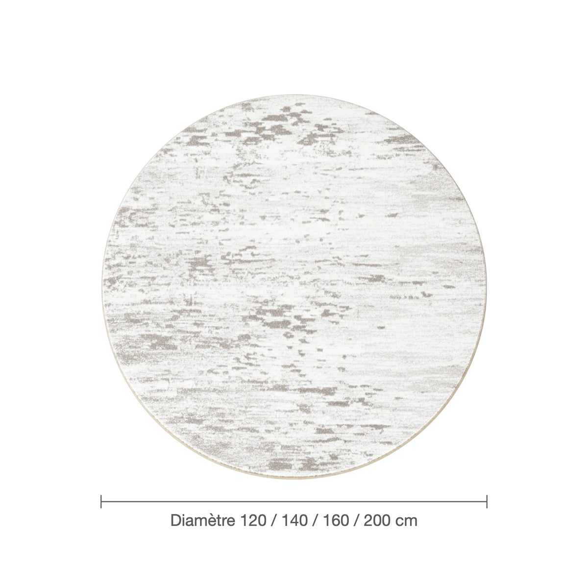 Diamètres du tapis rond effet cachemire nacré
