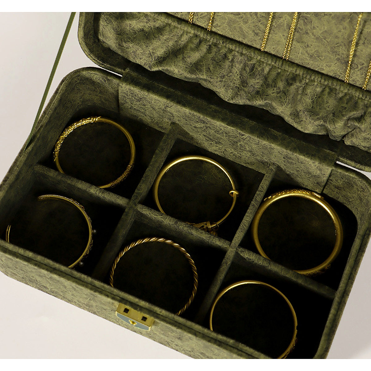Coffret à bijoux AUBRYNE, compartiments à bracelets